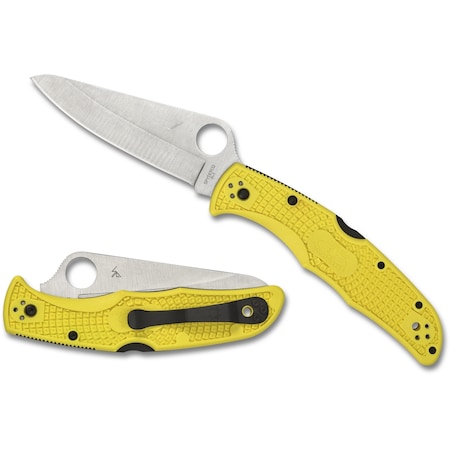 Spyderco 2024 Spyderco, Reveal V5, Pacific Salt 2, Plain Edge, Yellow Frn SPY-C91PYL2